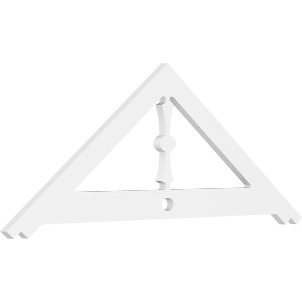 Ekena Millwork Pitch Artisan Architectural Grade PVC Gable Pediment, 48"W x 18"H x 1"P (9/12) GPP048X018X100ART - main